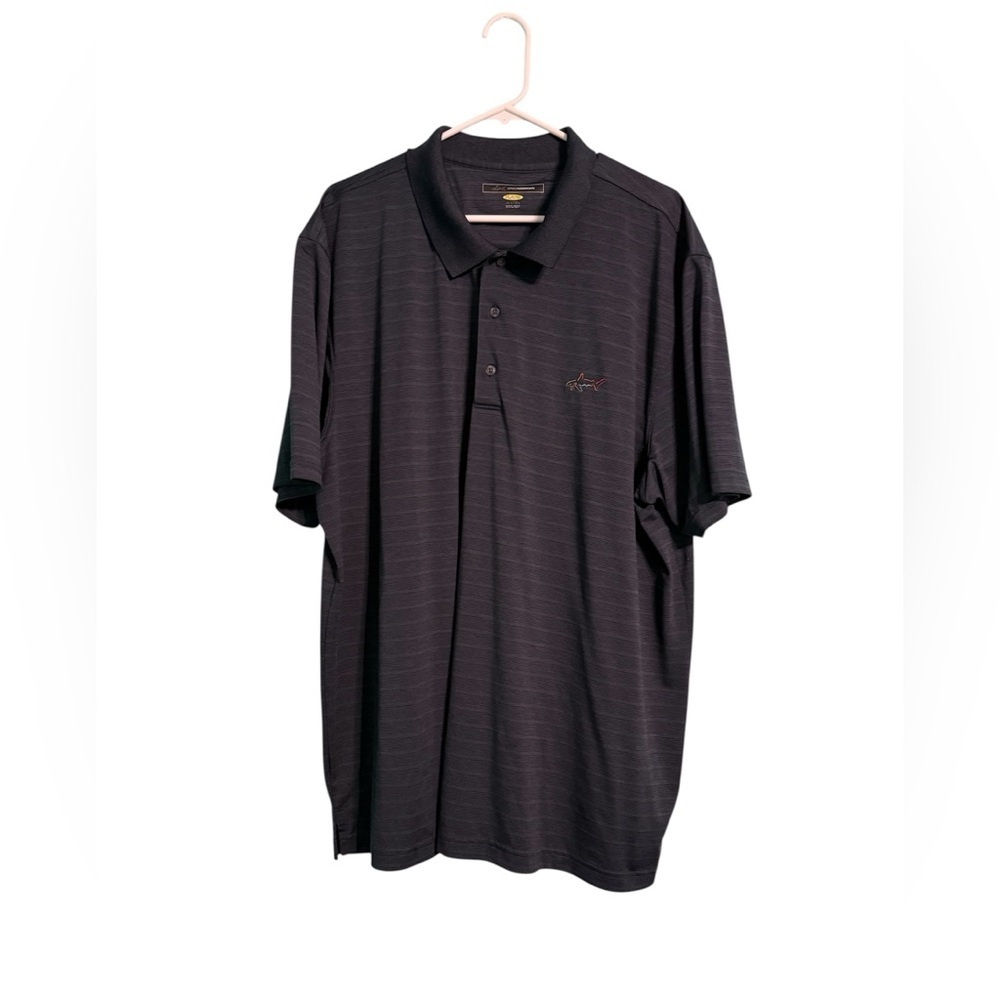 Greg Norman Play Dry Men's XXXL Golf Shirt Polo Short Navy Blue Sleeve Wicking